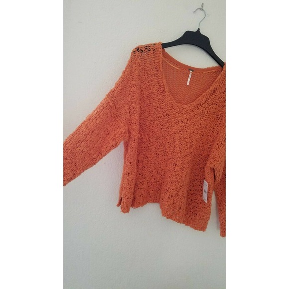 Free People Sunday Shore Cotton Blend Sweater Sz M - Picture 6 of 12
